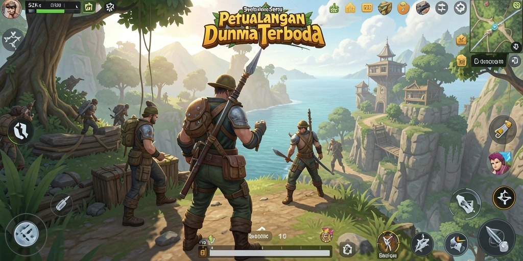 Screenshot gameplay Open World 5ZK menunjukkan dunia yang luas dan interaktif.