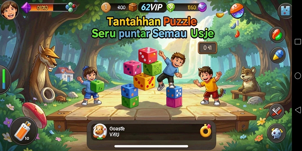 Screenshot dari gameplay menarik di 62VIP, menunjukkan teka-teki yang menantang.