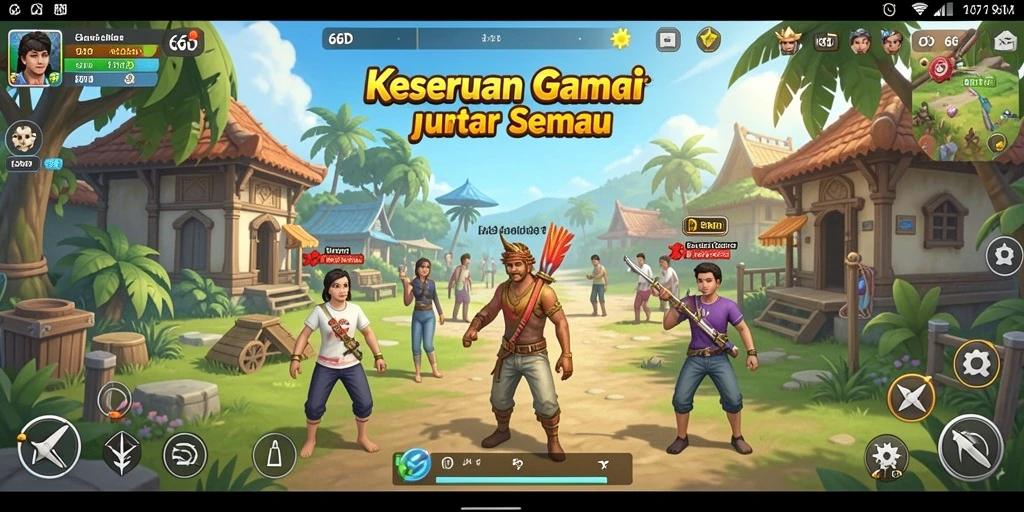 Screenshot gameplay 66D menampilkan keseruan bermain yang santai.