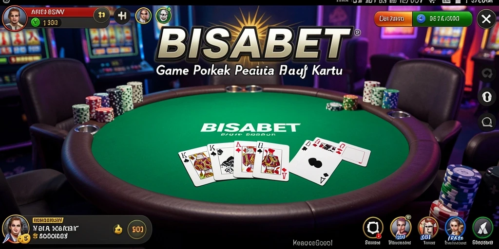 Tampilan gameplay Poker yang menarik dan mengasyikkan di BISABET.