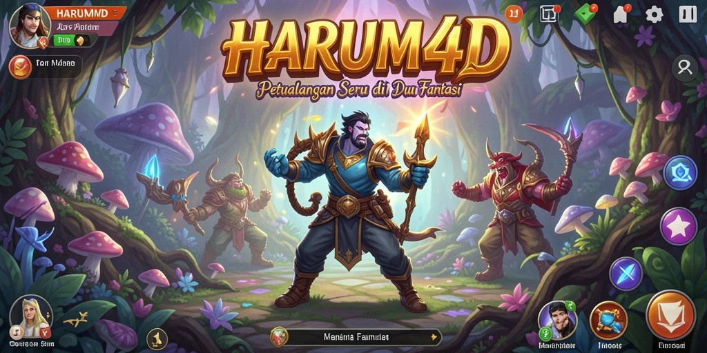 Screenshot utama yang menunjukkan momen seru dalam petualangan HARUM4D.