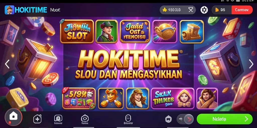Tangkapan layar HOKITIME menampilkan gameplay slot yang menarik dan interaktif.