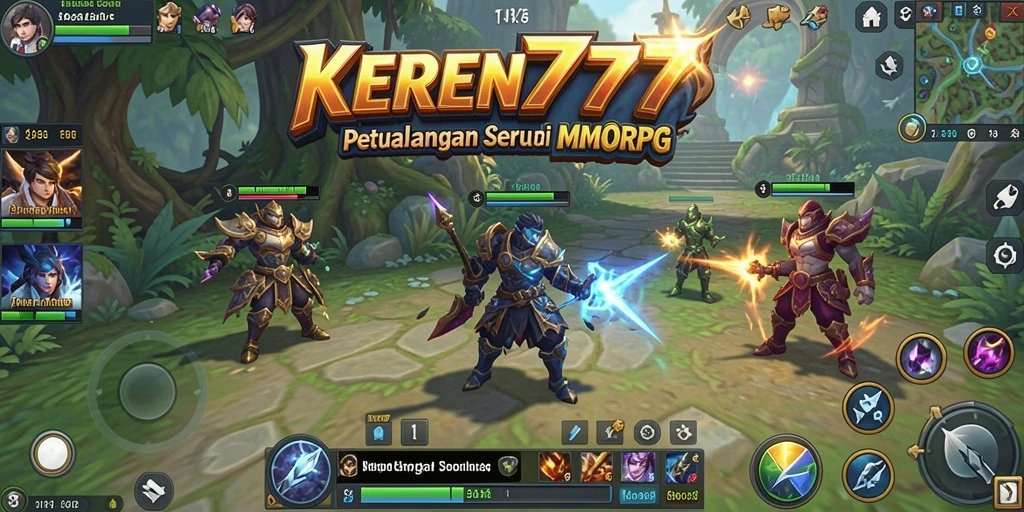 Screenshot KEREN777 menunjukkan aksi seru dalam gameplay MMORPG.
