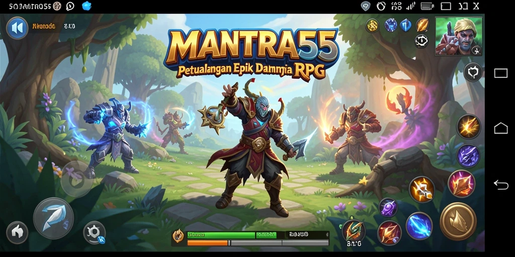 Tampilan gameplay epik dari MANTRA55 yang menawan dan mengesankan.
