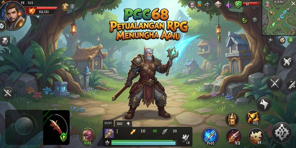 Tampilan gameplay seru PGG68 dengan grafis RPG yang menakjubkan.