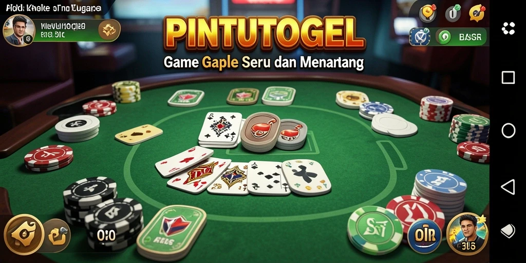 Tampilan gameplay seru dalam PINTUTOGEL yang menawarkan pengalaman Gaple.