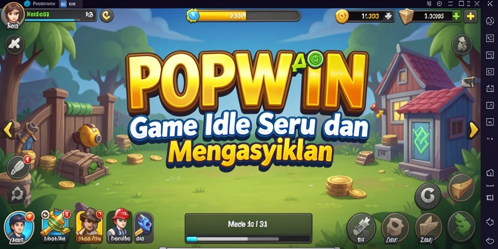 Tampilan gameplay POPWIN yang menenangkan dan menarik.