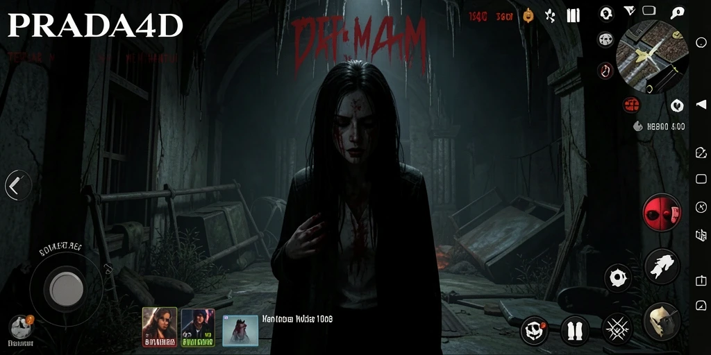 Gameplay menegangkan di PRADA4D dengan suasana horor yang mencekam.
