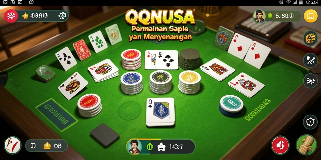 Gameplay QQNUSA yang penuh dengan keseruan Gaple.