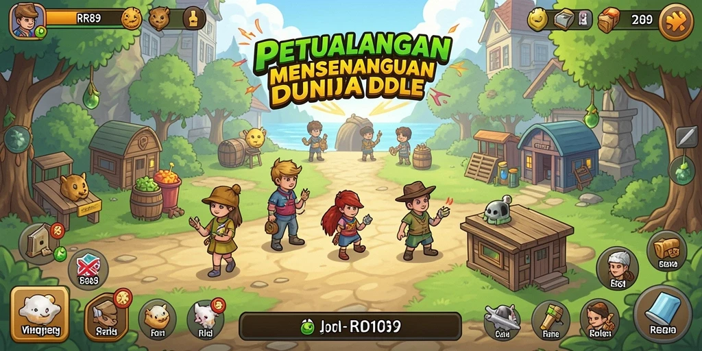 Tangkapan layar gameplay <strong>RR89</strong> menunjukkan aksi pengumpulan sumber daya yang menawan.