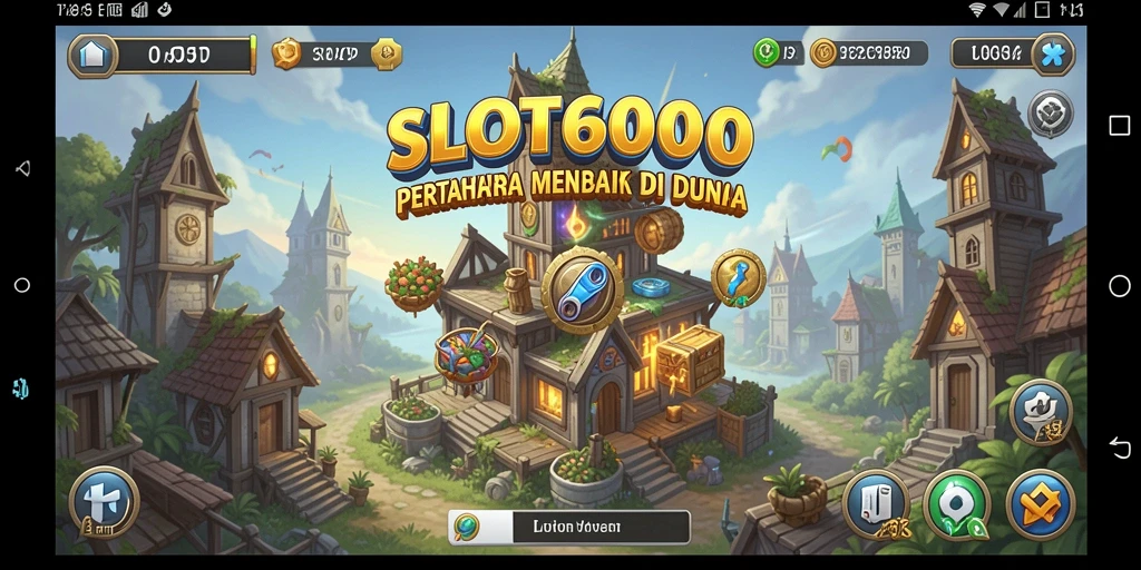 Screenshot utama SLOT6000 menampilkan aksi intens dalam gameplay Tower Defense.