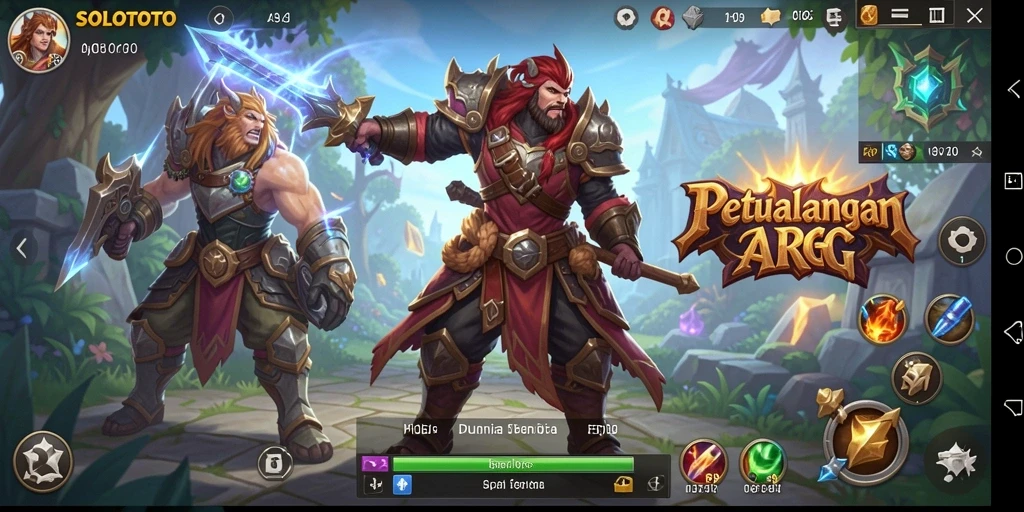 Tangkapan layar gameplay <strong>SOLOTOTO</strong> yang menampilkan aksi seru dalam pertempuran ARPG.