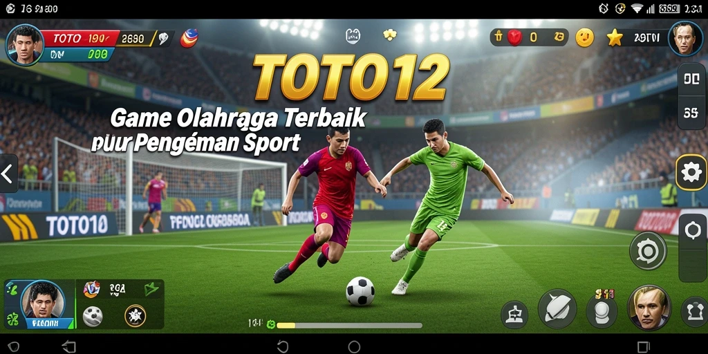 Tampilan gameplay mendebarkan dalam TOTO12 saat bertanding di lapangan.